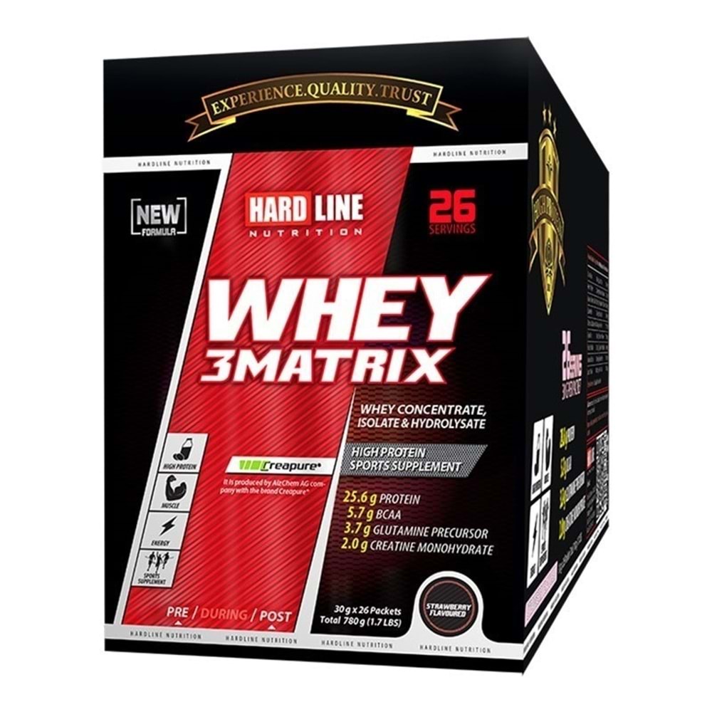 HardLine Whey3Matrix 26 Saşe Çilek