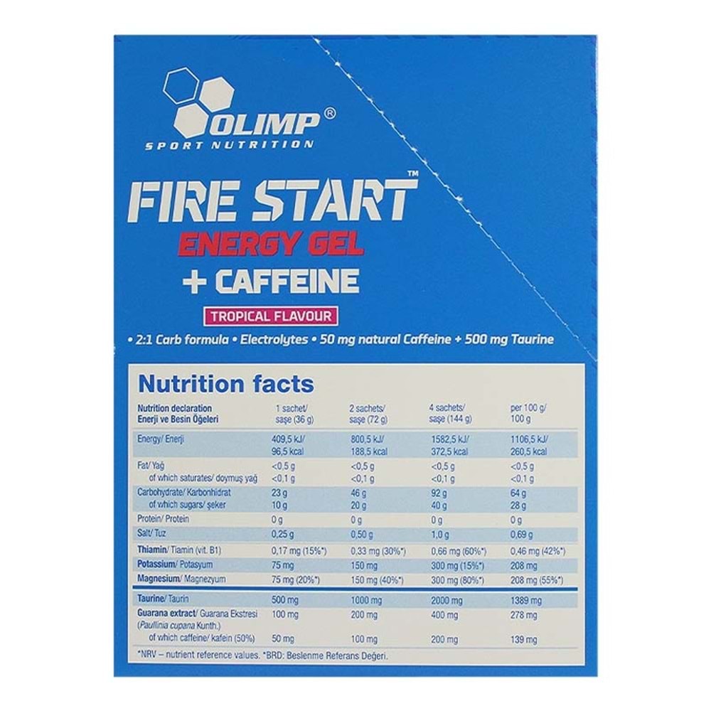 Olimp Fire Start Energy Gel + Caffeine 20 Saşe