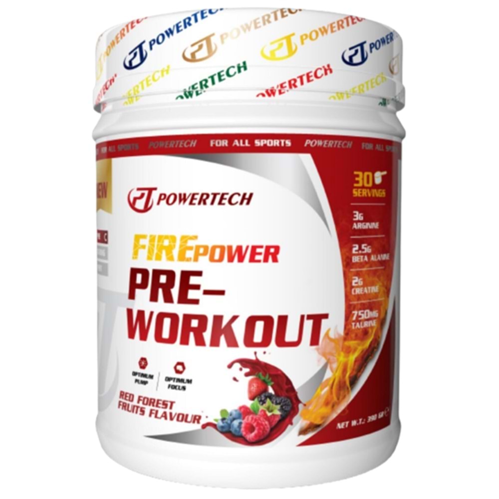 PowerTech FirePower Pre-Workout 390 Gr 30 Servis Kırmızı Orman Meyve