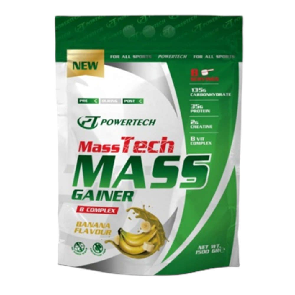 Powertech MassTech Mass Gainer 1500 Gr 8 Servis Muz Aromalı