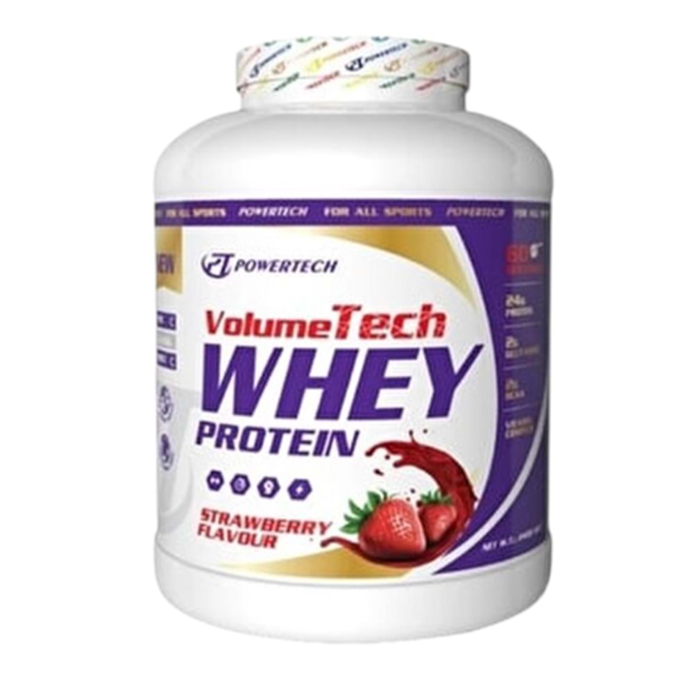 PowerTech VolumeTech Whey Protein 2400 Gr 60 Servis Çilek Aromalı