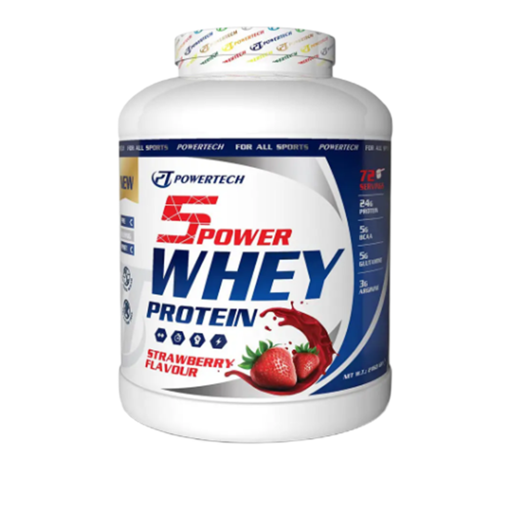 PowerTech 5Power Whey Protein 2160 Gr 72 Servis Çilek Aromalı