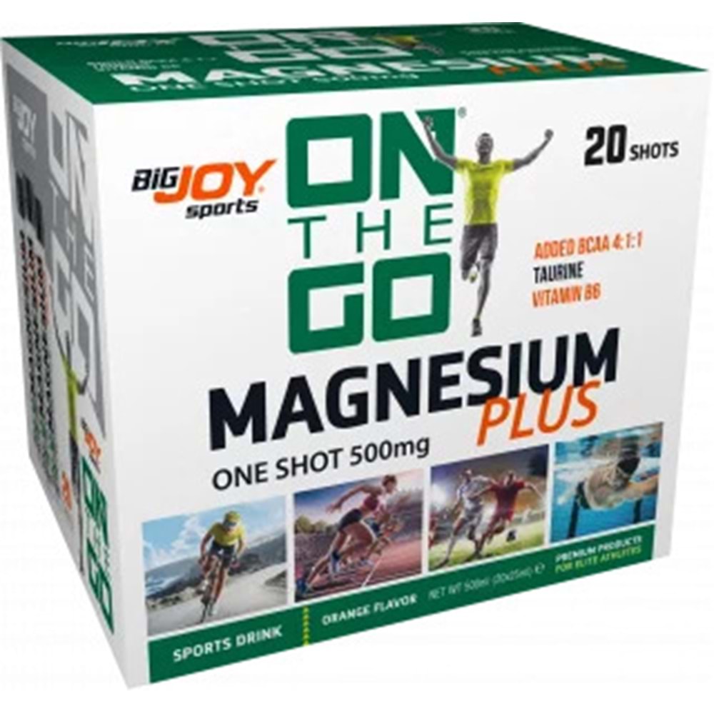 Bigjoy Sports ONTHEGO Magnesium Plus Portakal 25ml x 20 Shot