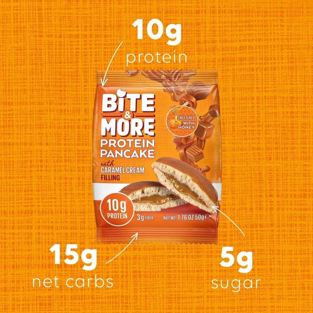 Bite More Protein Pancake 50 Gr Karamel