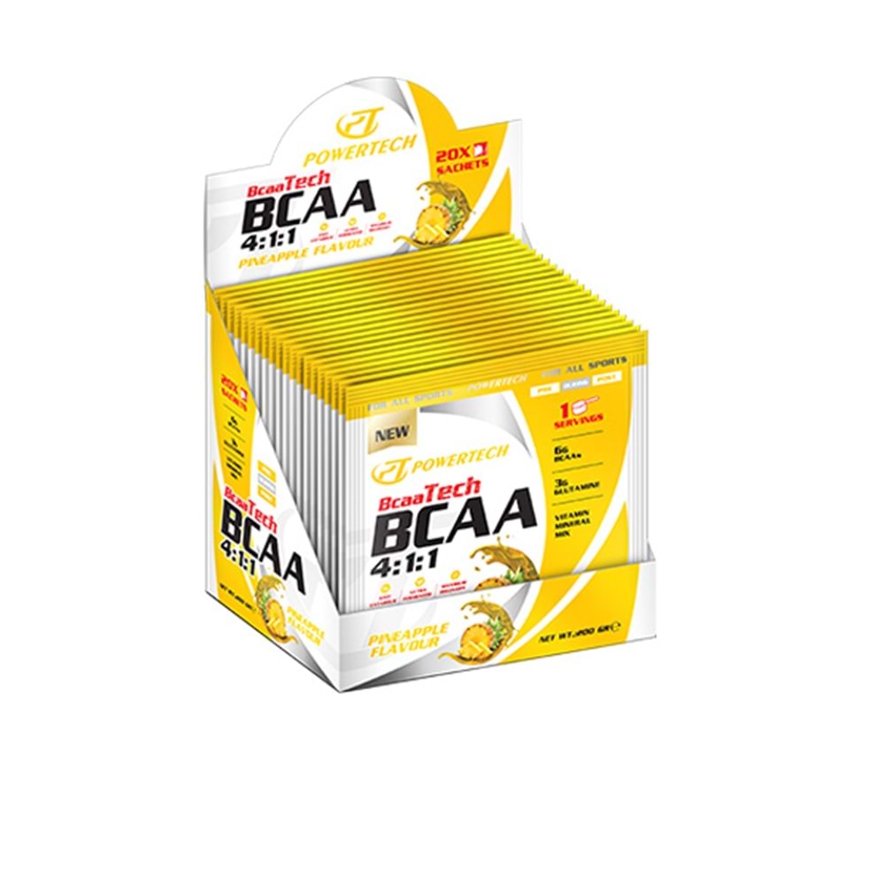 PowerTech BcaaTech Bcaa 4:1:1 Sachets 20*10 Gr Kavun Aromalı