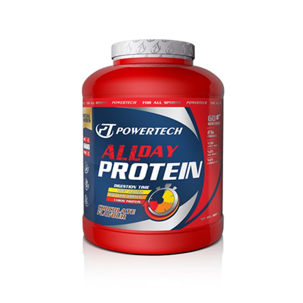 PowerTech AllDay Protein 1800 gr 60 Servis Çikolata Aromalı