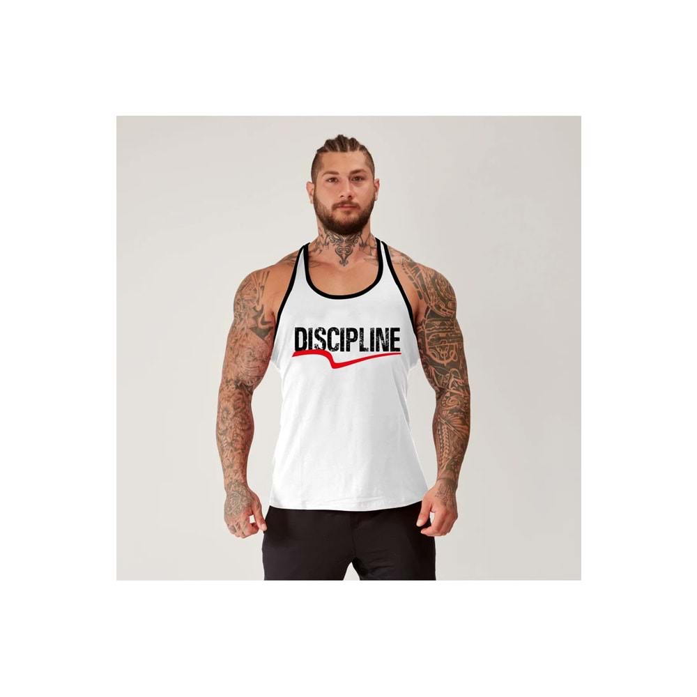 Muscle Station Antrenman Atlet BEYAZ DISCIPLINE - L