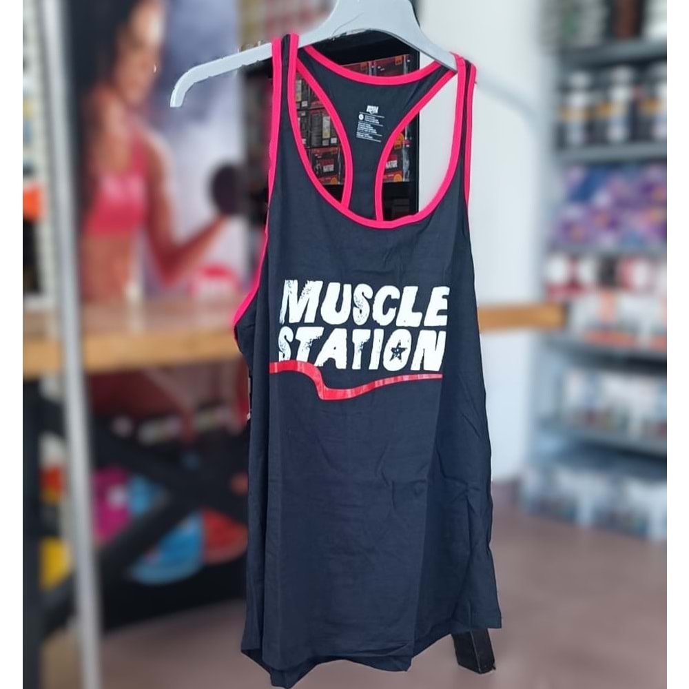 Muscle Station Fitness Antrenman Atlet SİYAH - XL