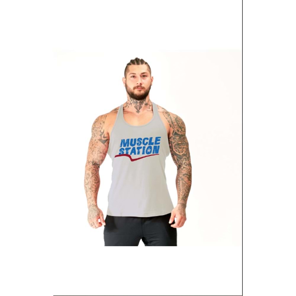 Muscle Station Gymbro Atlet - AÇIK GRİ - XL
