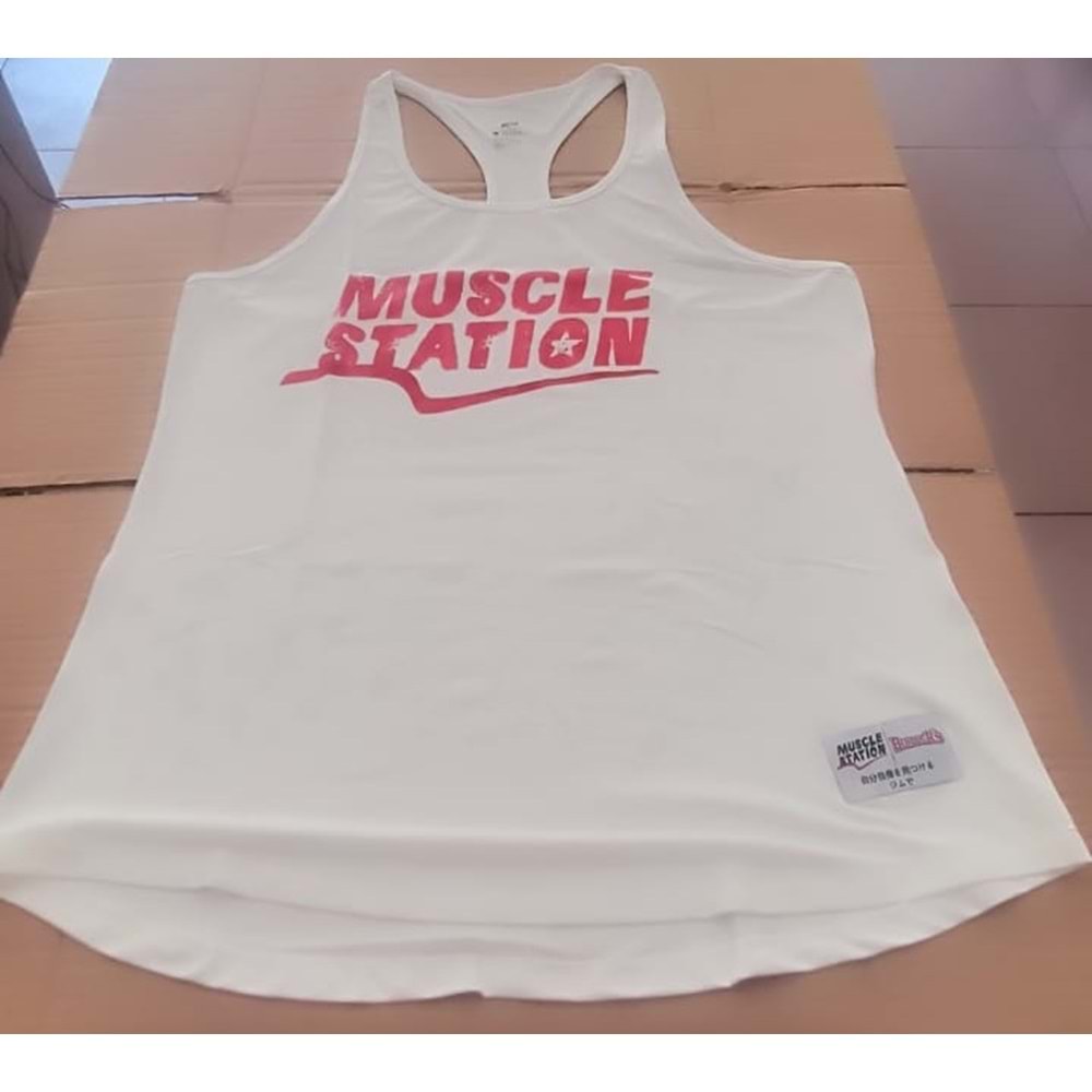 Muscle Station Gymbro Atlet - BEYAZ KIRMIZI - XL