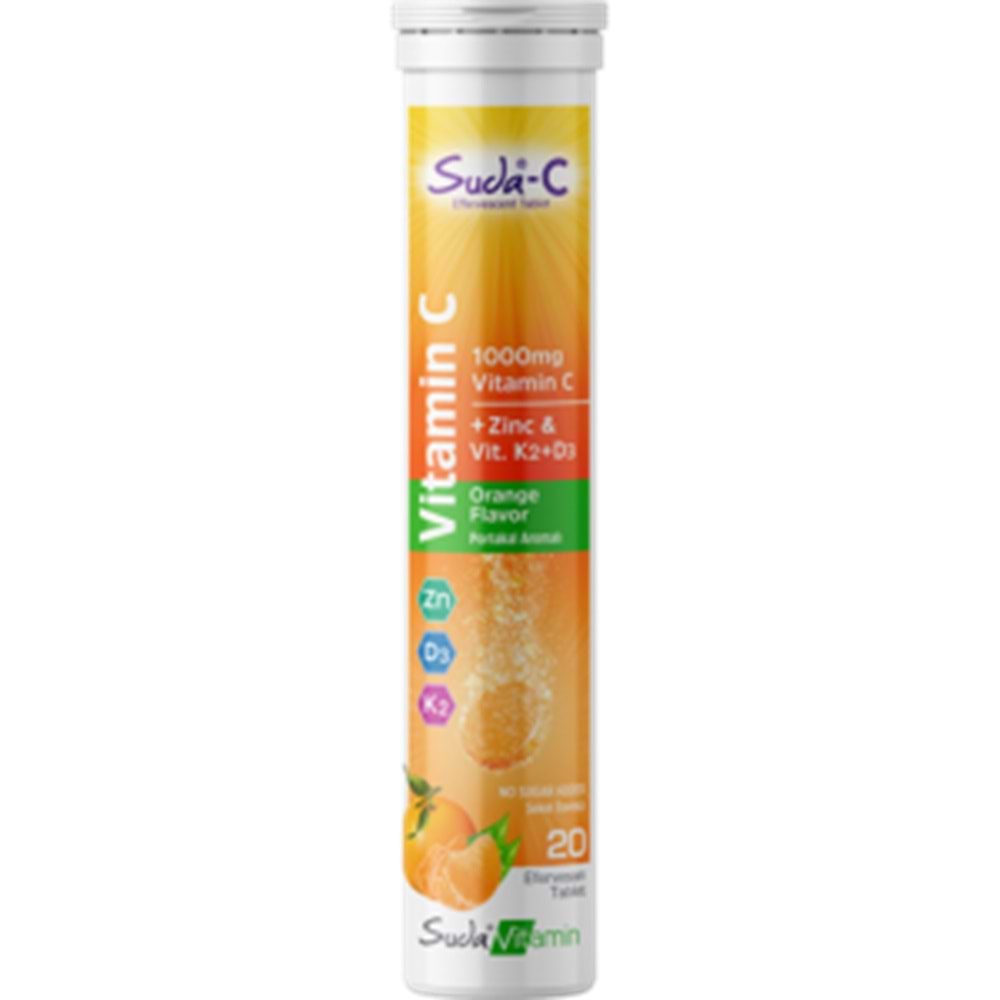 Suda Vitamin C ORANGE 20 Efervesan Tablet