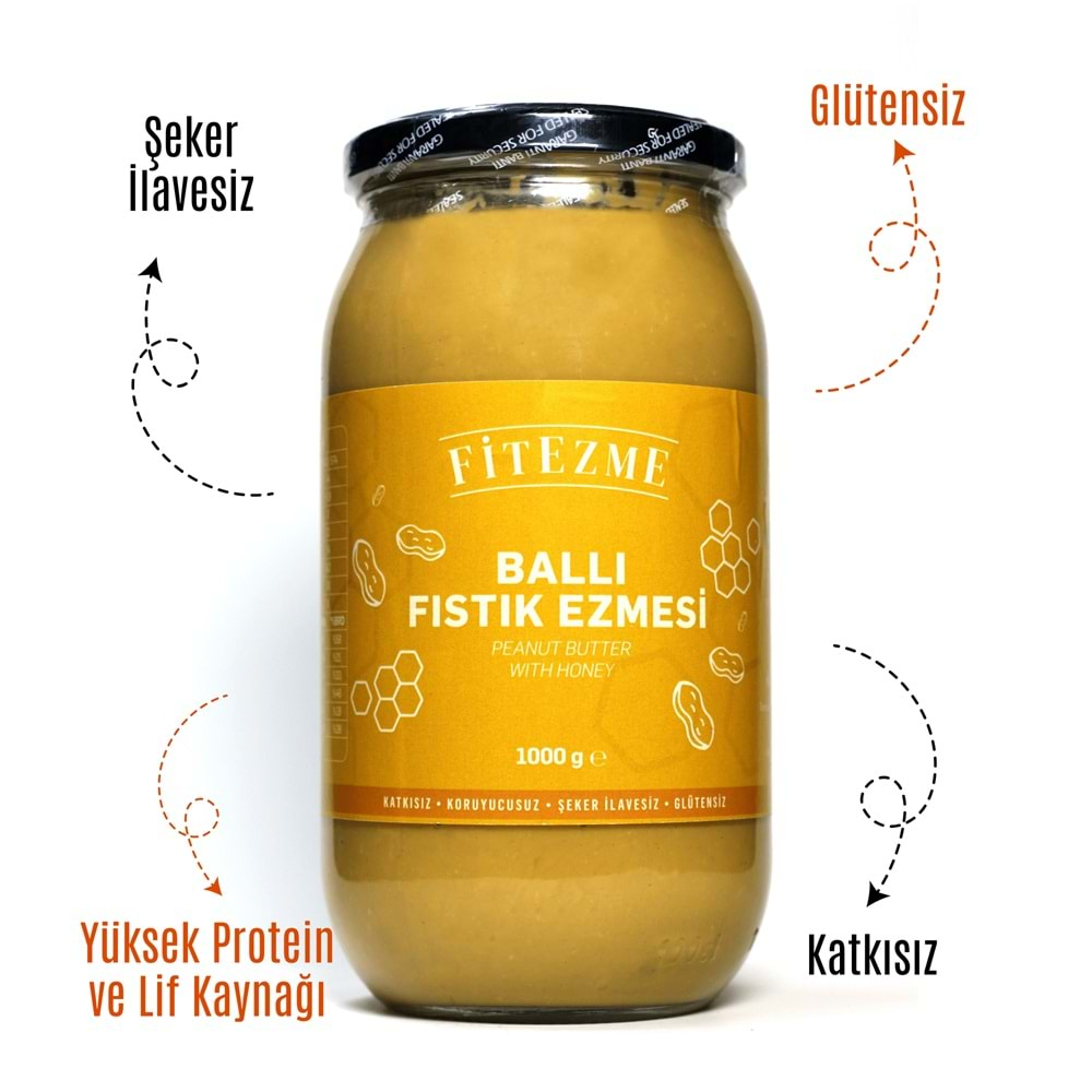 FİTEZME Ballı Fıstık Ezmesi 1000g