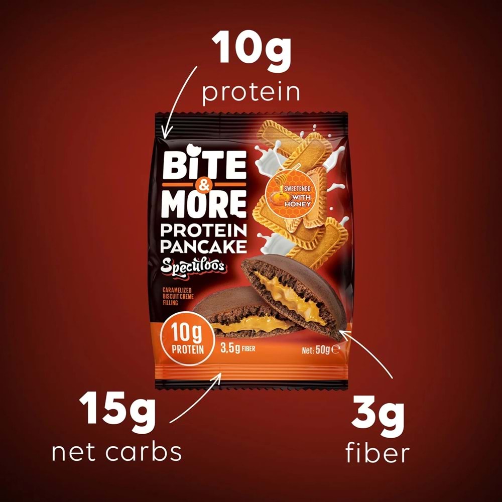 Bite More Protein Pancake 50 Gr x 12 Ad Speculoos