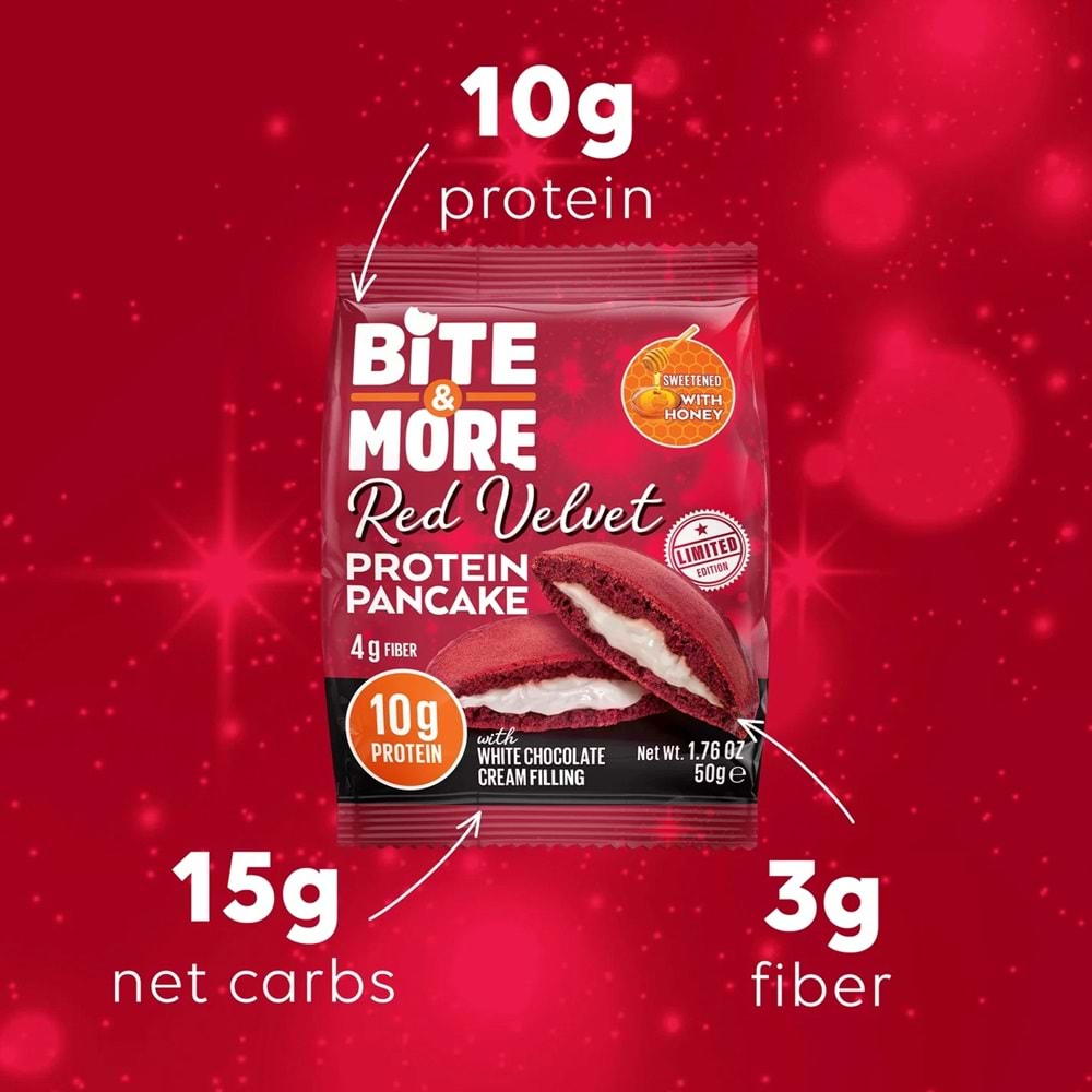 Bite More Protein Pancake 50 Gr x 12 Ad Red Valvet