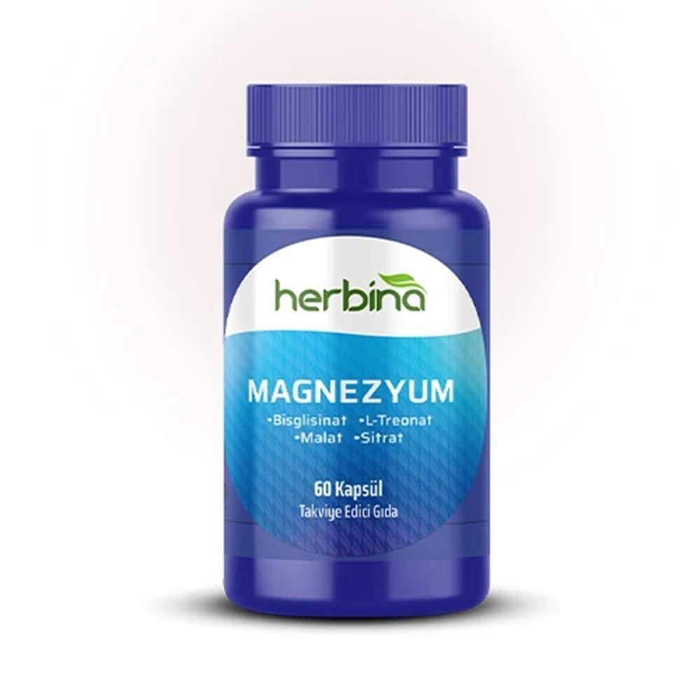 HERBİNA Magnezyum Bisglisinat L-Treonat Malat Sitrat 60 Kapsül