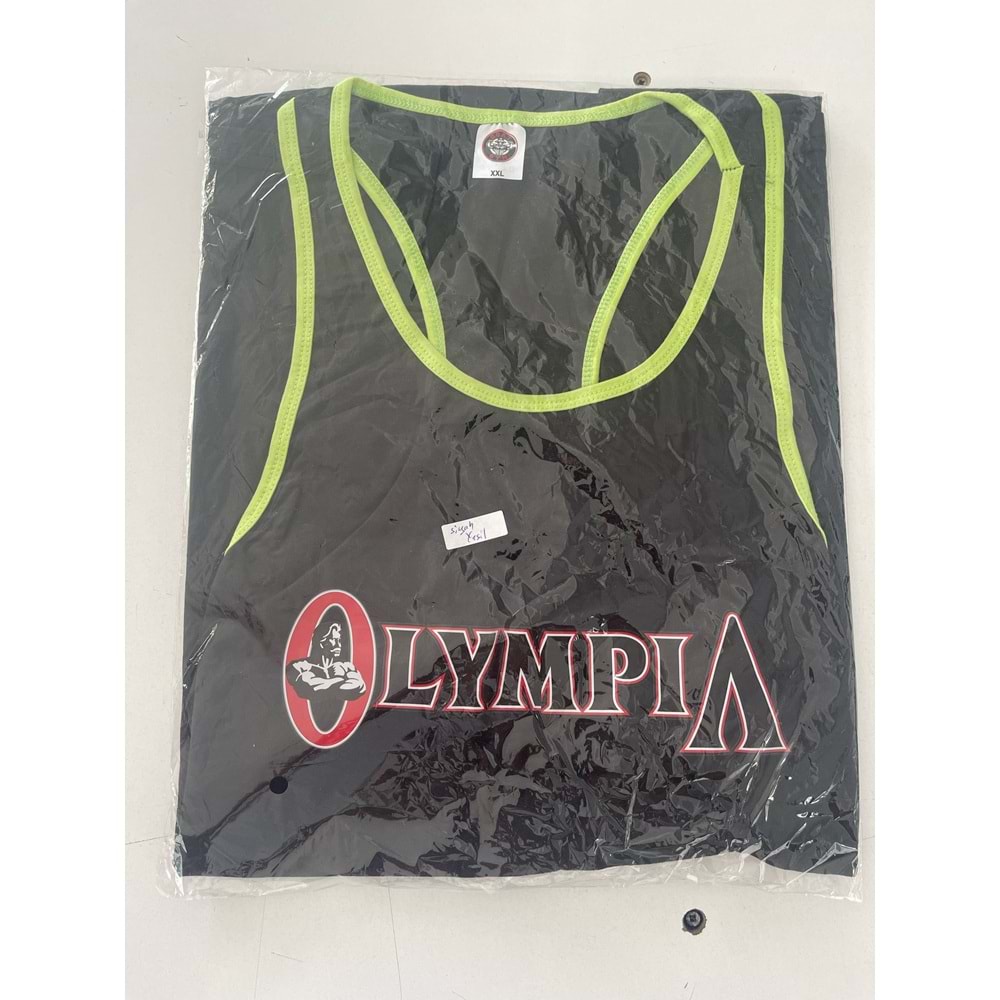 OLYMPIA Baskılı Erkek Fitness Sporcu Atleti