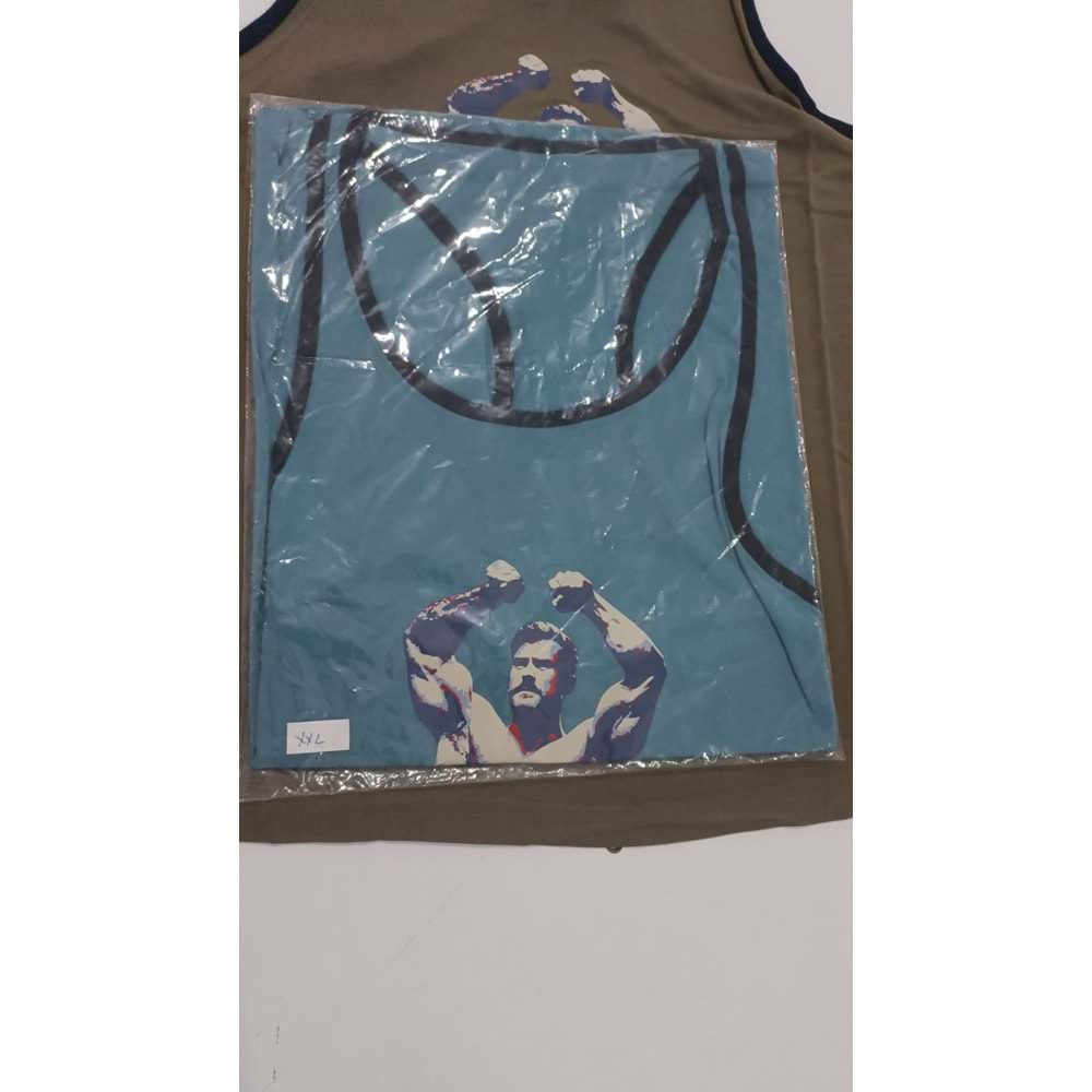CBUM Baskılı Erkek Fitness Sporcu Atleti - Petrol Yeşili - XXL