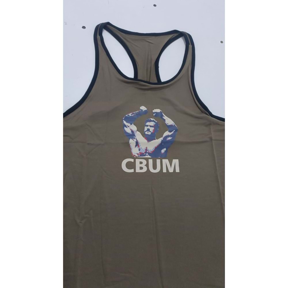 CBUM Baskılı Erkek Fitness Sporcu Atleti - YEŞİL - XXL