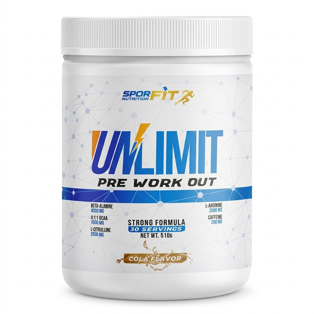 Sporfit Unlimit Pre-Workout 510 Gr Kola