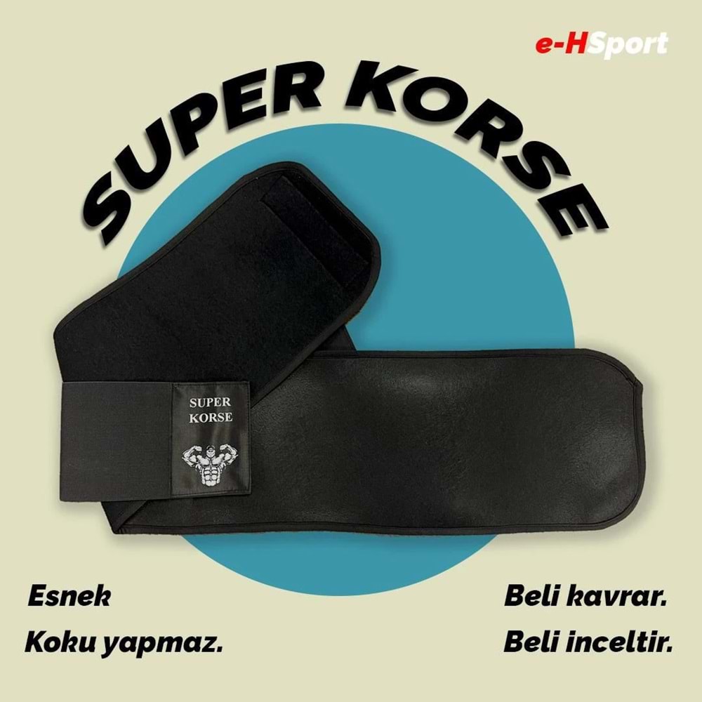 Lastikli Süper Korse - SİYAH - M