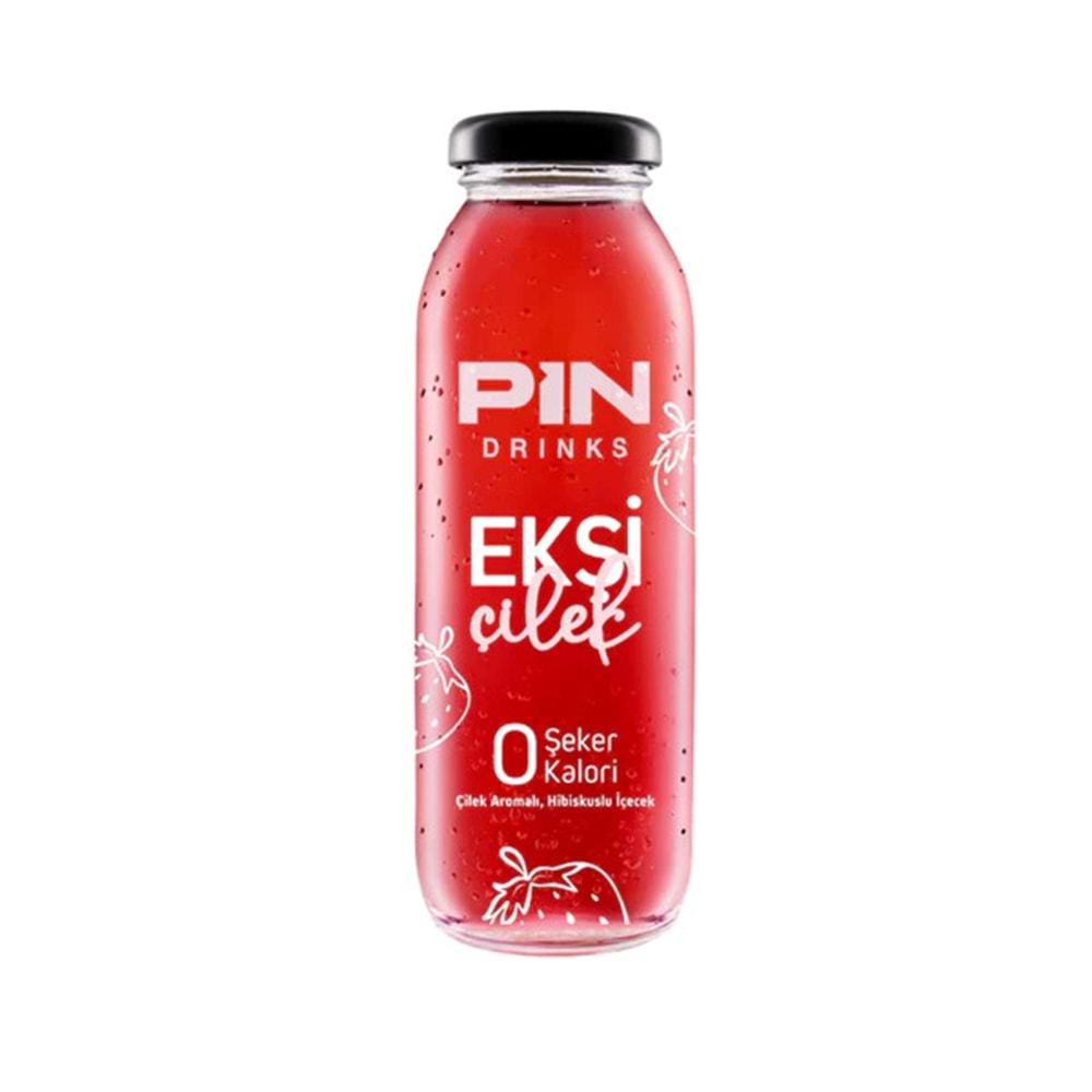 PİN İÇECEK Ekşi Çilek 250 ML CAM