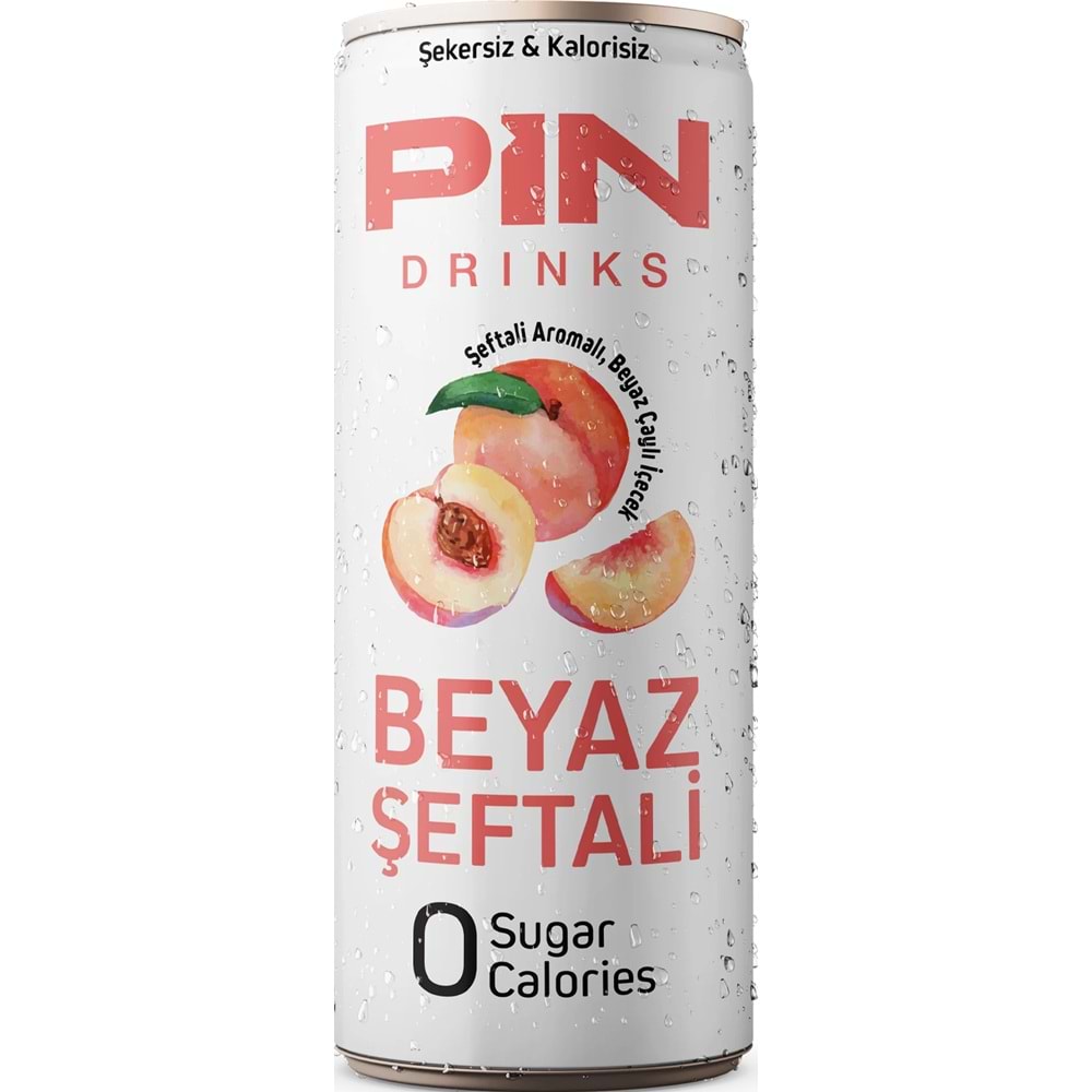 PİN İÇECEK BEYAZ ŞEFTALİ 250 ML TENEKE