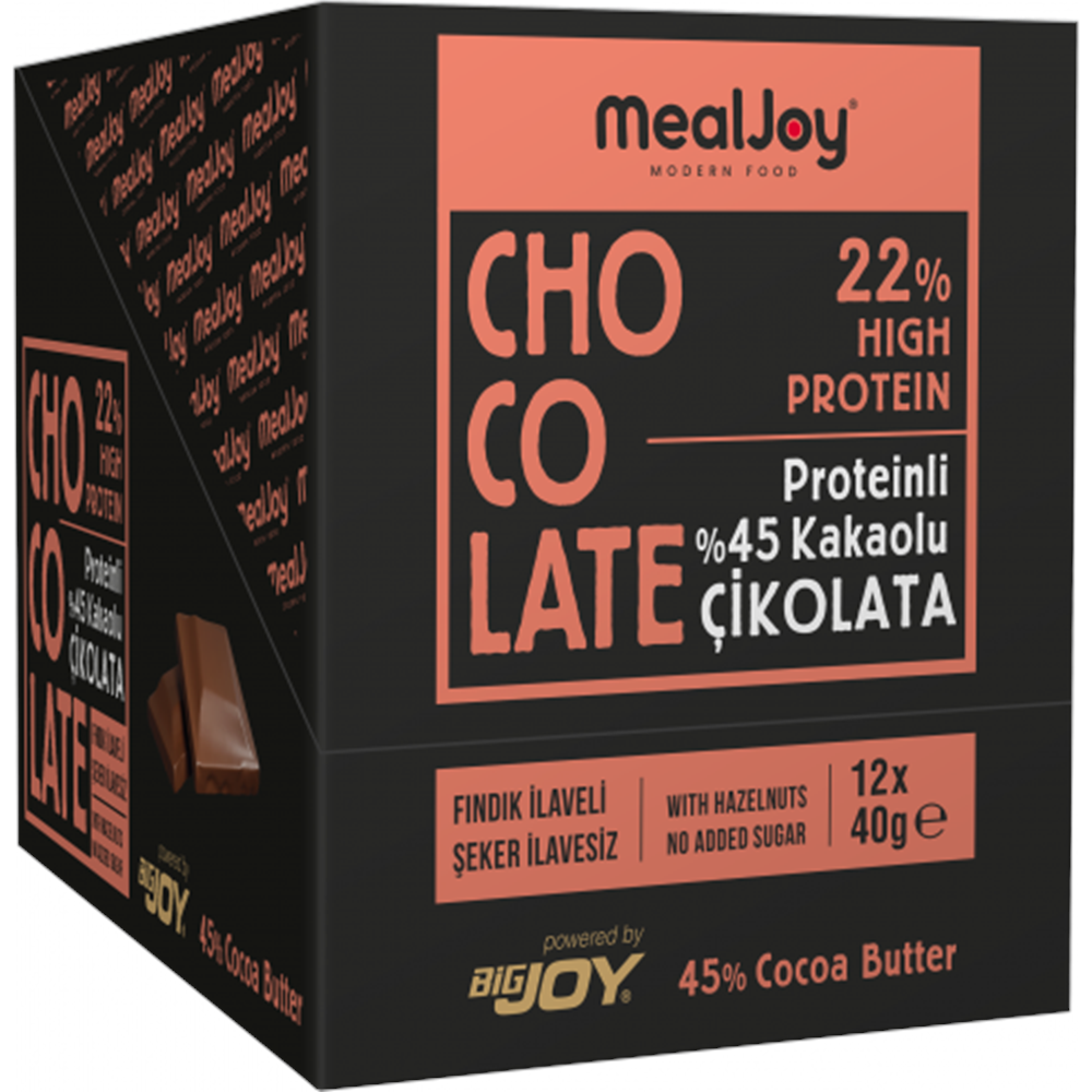Mealjoy Protein Chocolate 40g x 12 Adet