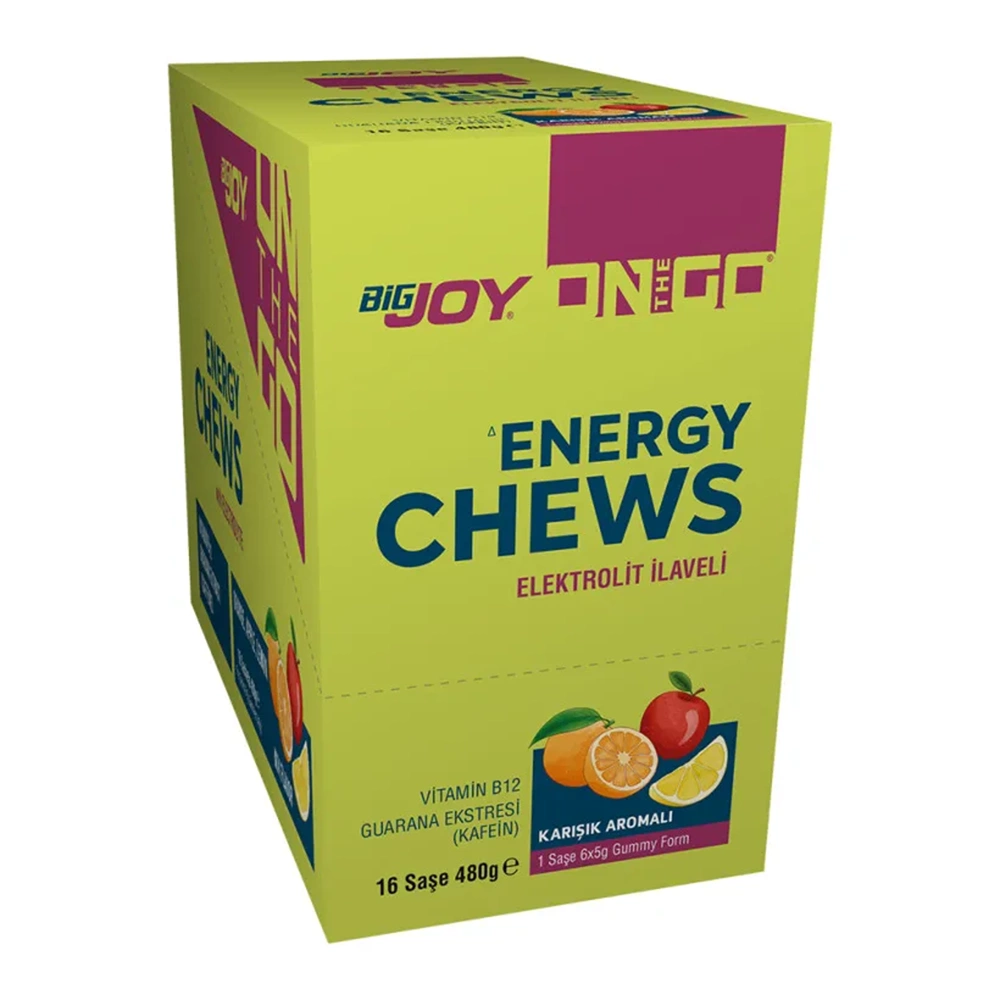 Bigjoy Sports ONTHEGO Energy Chews 30g (5g x 6 Gummies Form) x 16 Adet