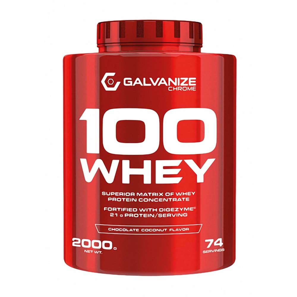 Galvanize Nutrition 100 Whey Protein Çikolata Hindistan Cevizi 2000 G 74 SERVİS