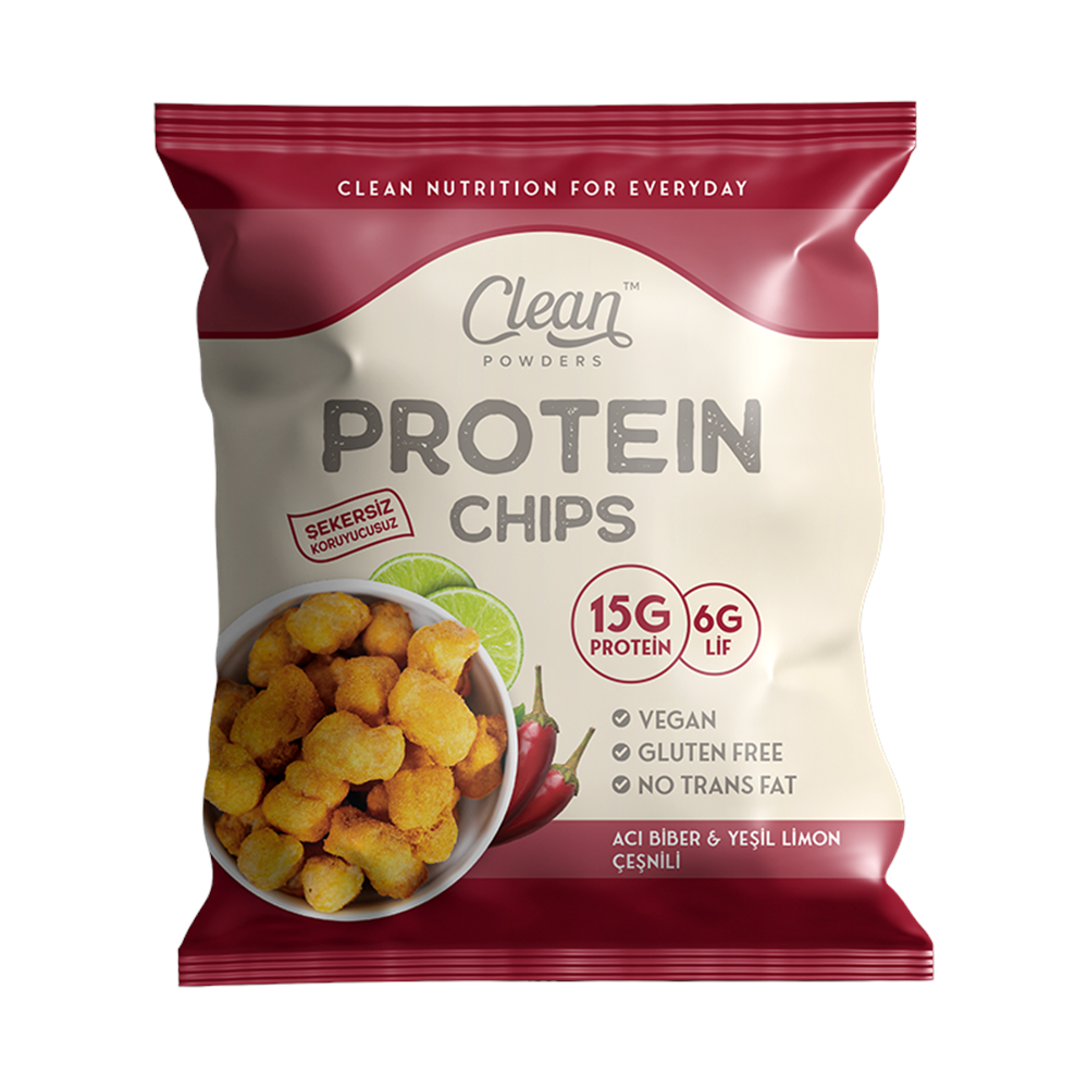 Clean Powders Protein Chips 50G Acı Biber ve Yeşil Limon