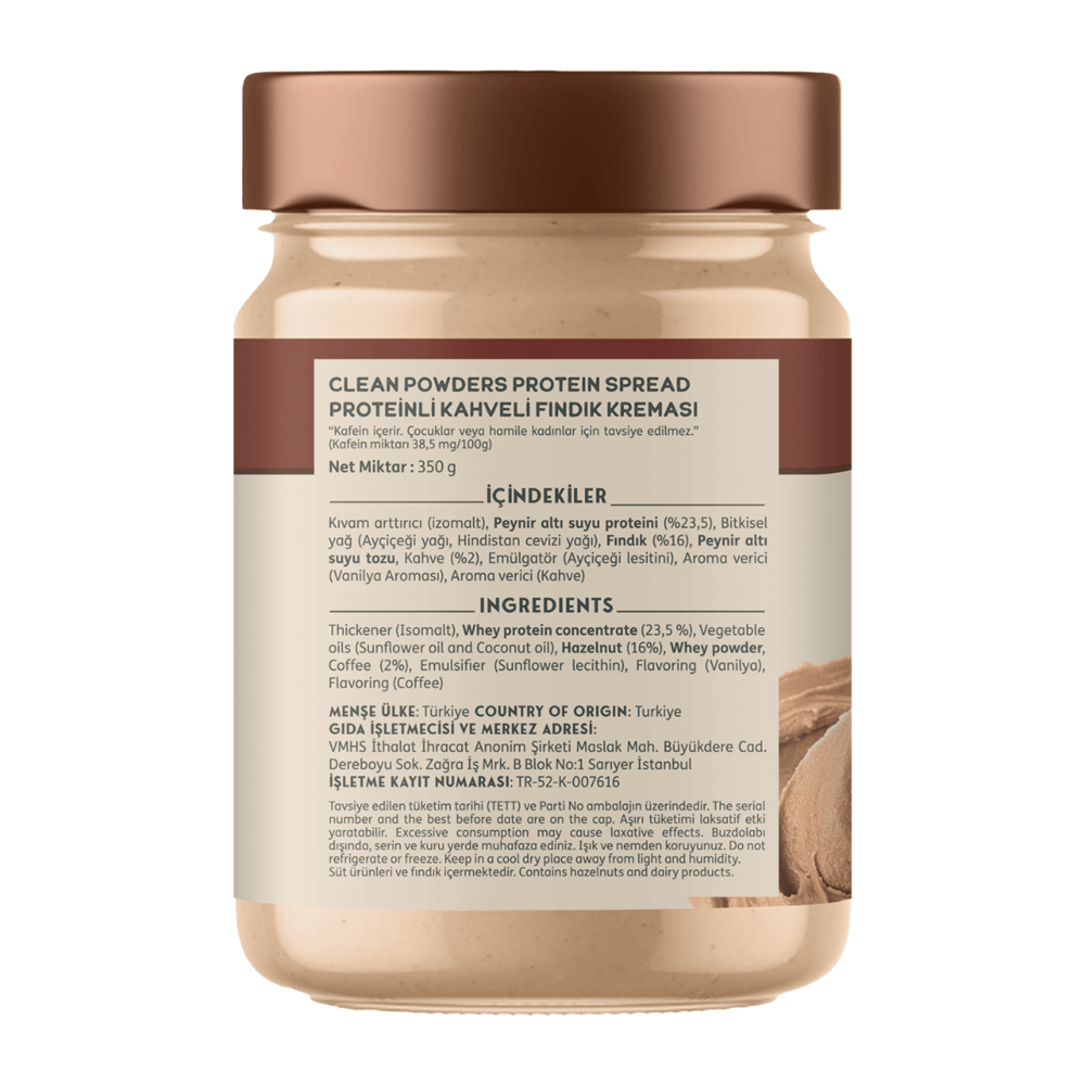 Clean Powders Protein Spread 350G KAHVE