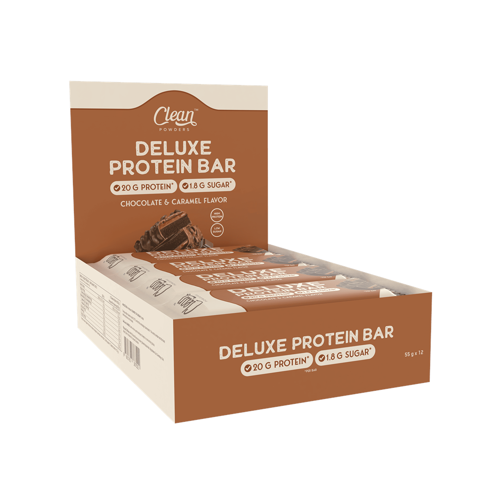 Clean Powders Deluxe Protein Bar 55 G x 12 ADET Çikolata Karamel