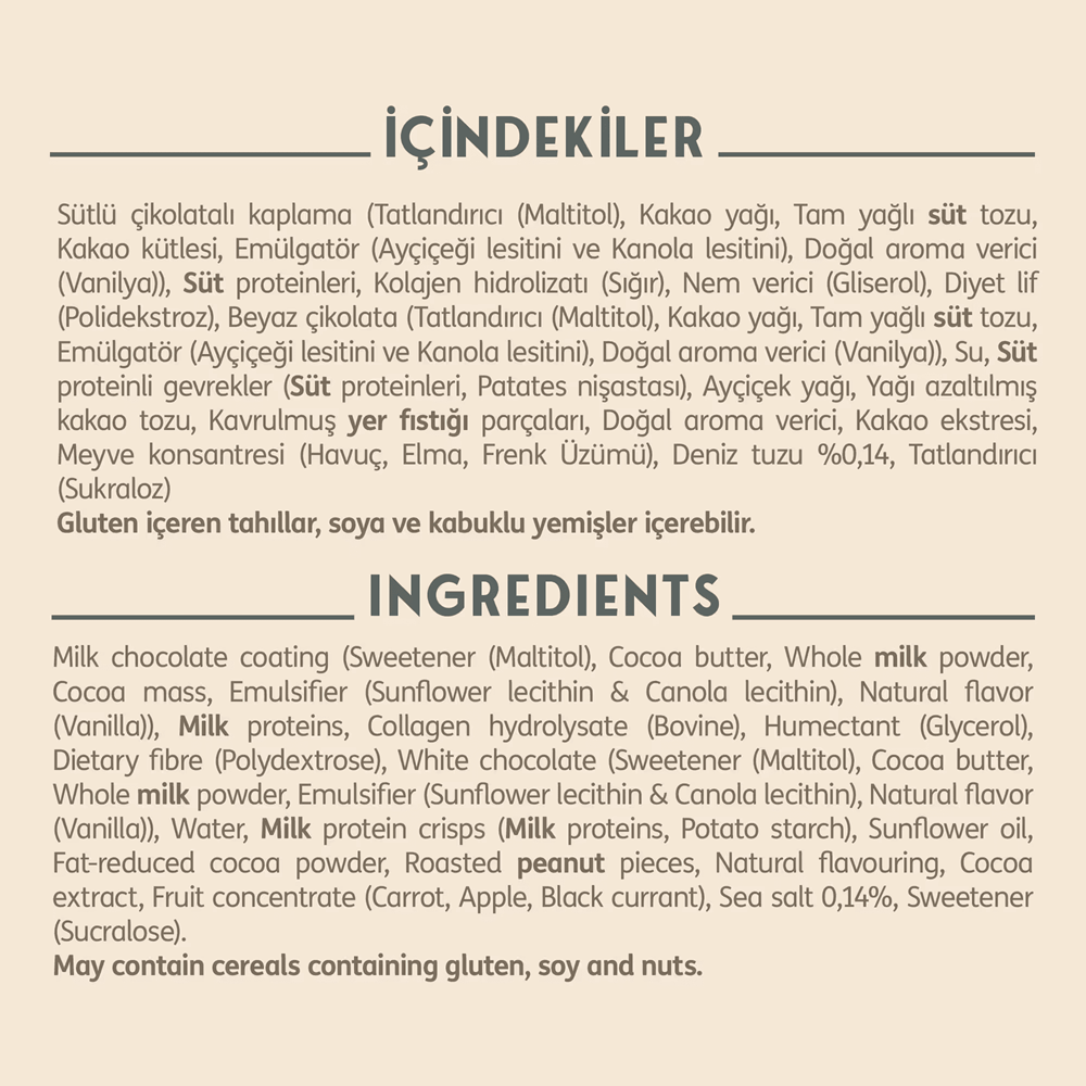 Clean Powders Deluxe Protein Bar 55 G x 1 ADET Çikolata Karamel