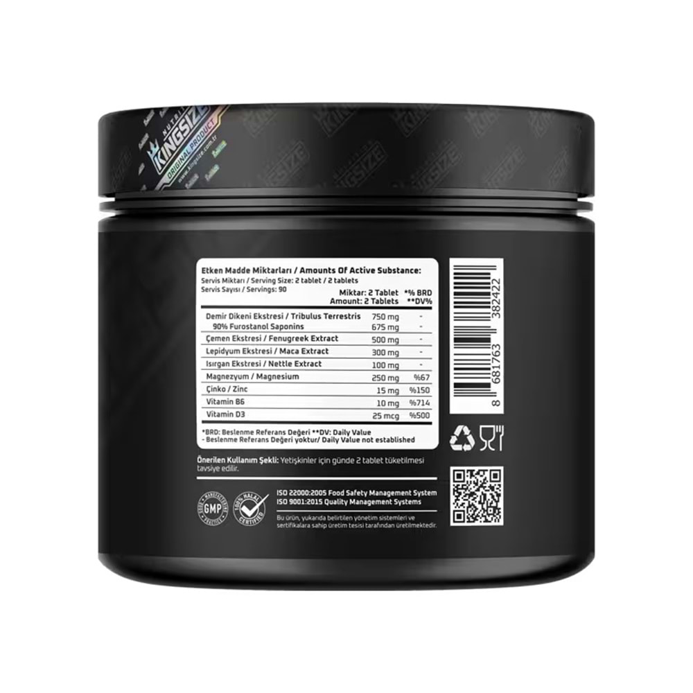 Kingsize Nutrition Alpha King 180 Tablet