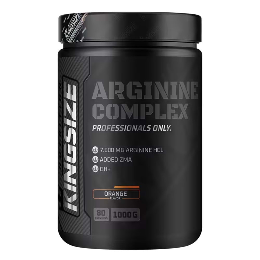 Kingsize Nutrition Arginine Complex Powder Portakal 1000 G
