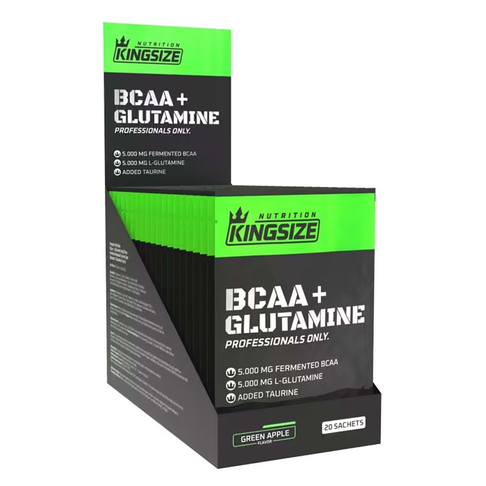 Kingsize Nutrition BCAA + Glutamine Powder Y.Elma 20 Saşe