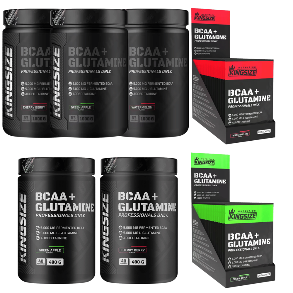 Kingsize Nutrition BCAA + Glutamine Powder