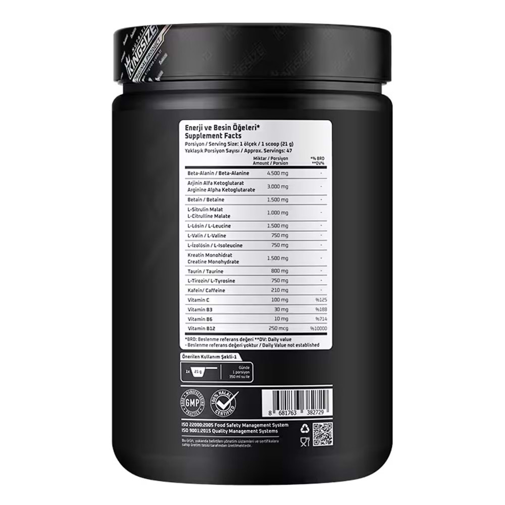 Kingsize Nutrition Beast Mode Kırmızı Meyveler 1000 G