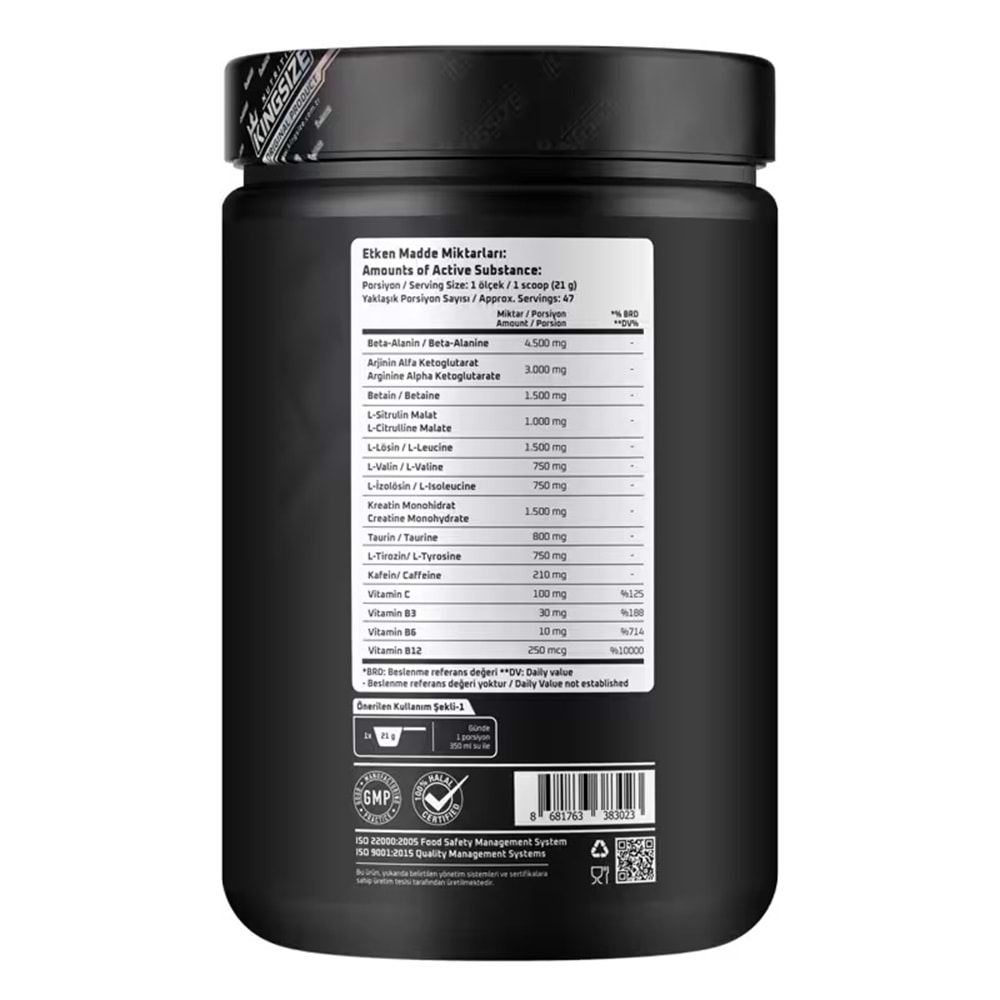 Kingsize Nutrition Beast Mode Kola 1000 G