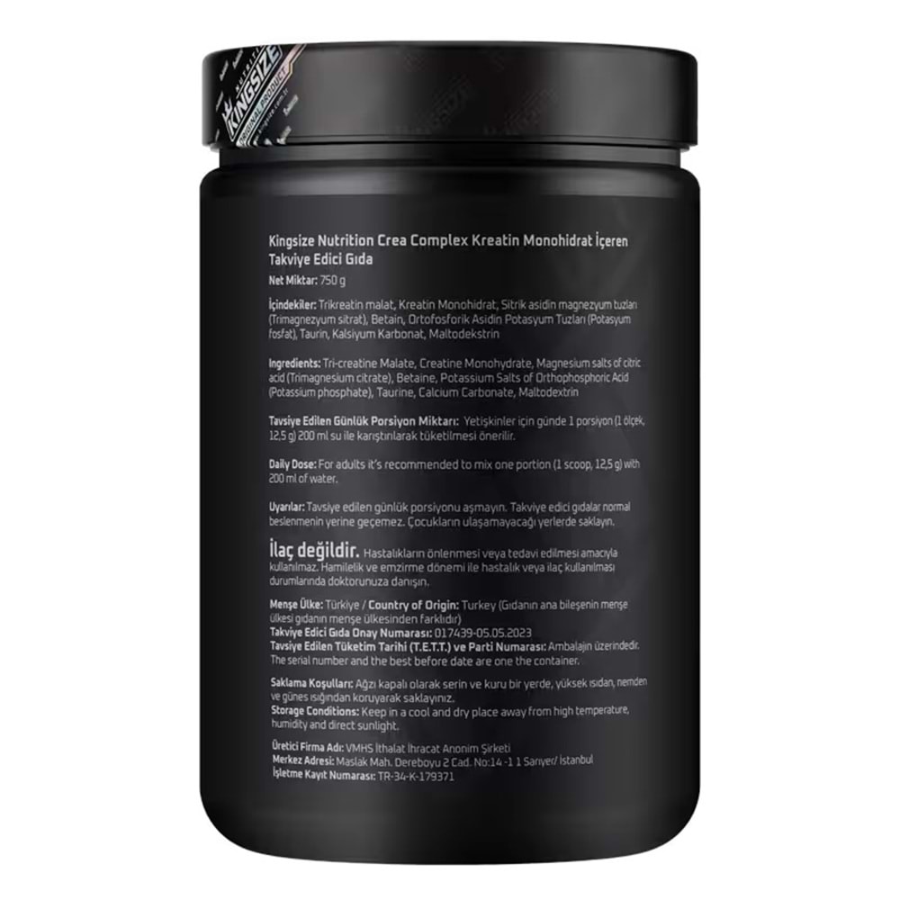 Kingsize Nutrition Crea Complex 750 Gr
