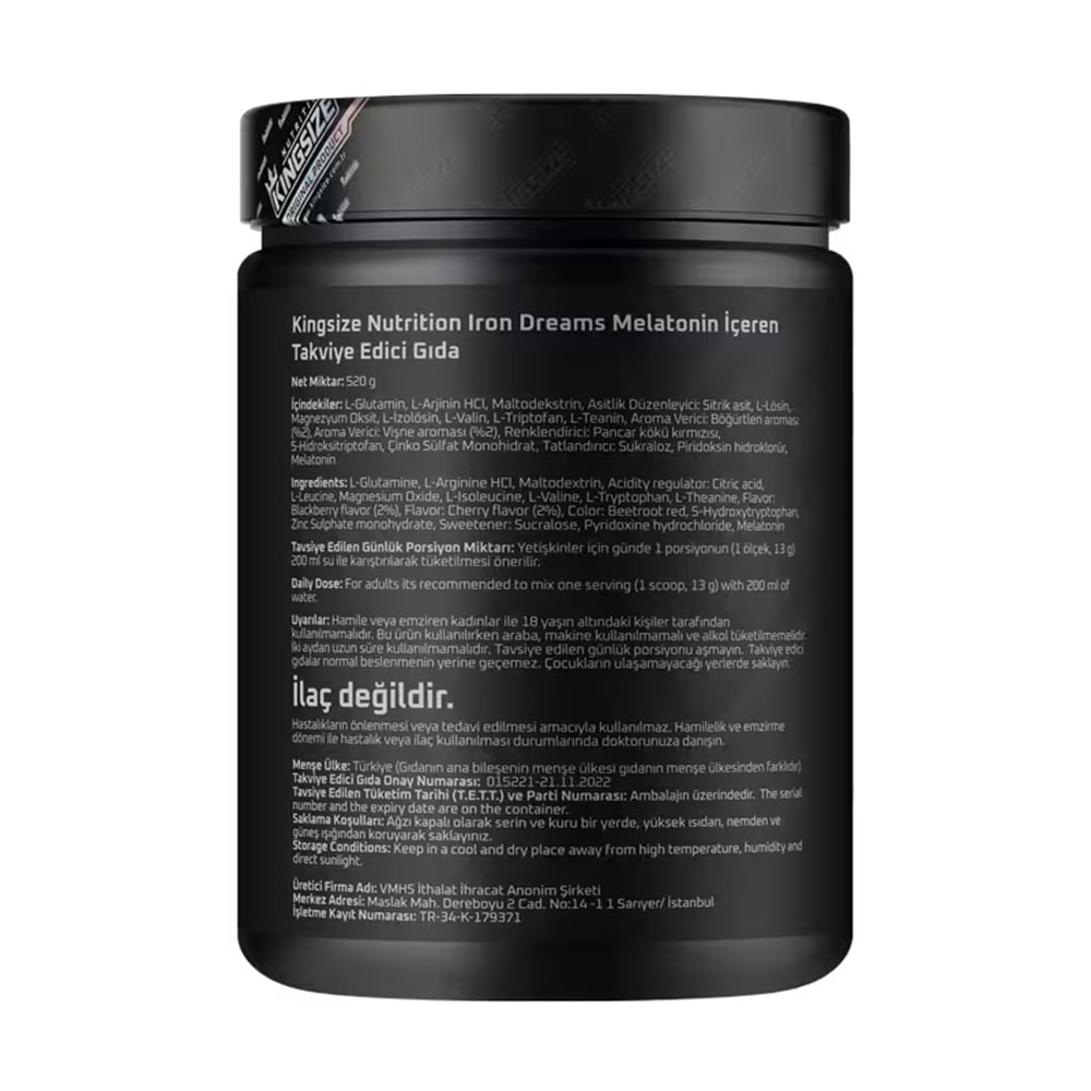 Kingsize Nutrition Iron Dreams 520 Gr