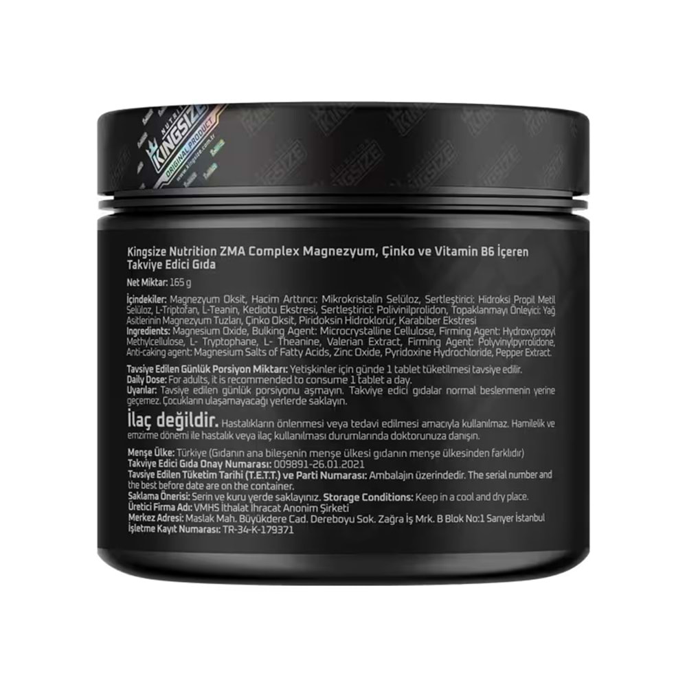 Kingsize Nutrition ZMA Complex 100 Tablet