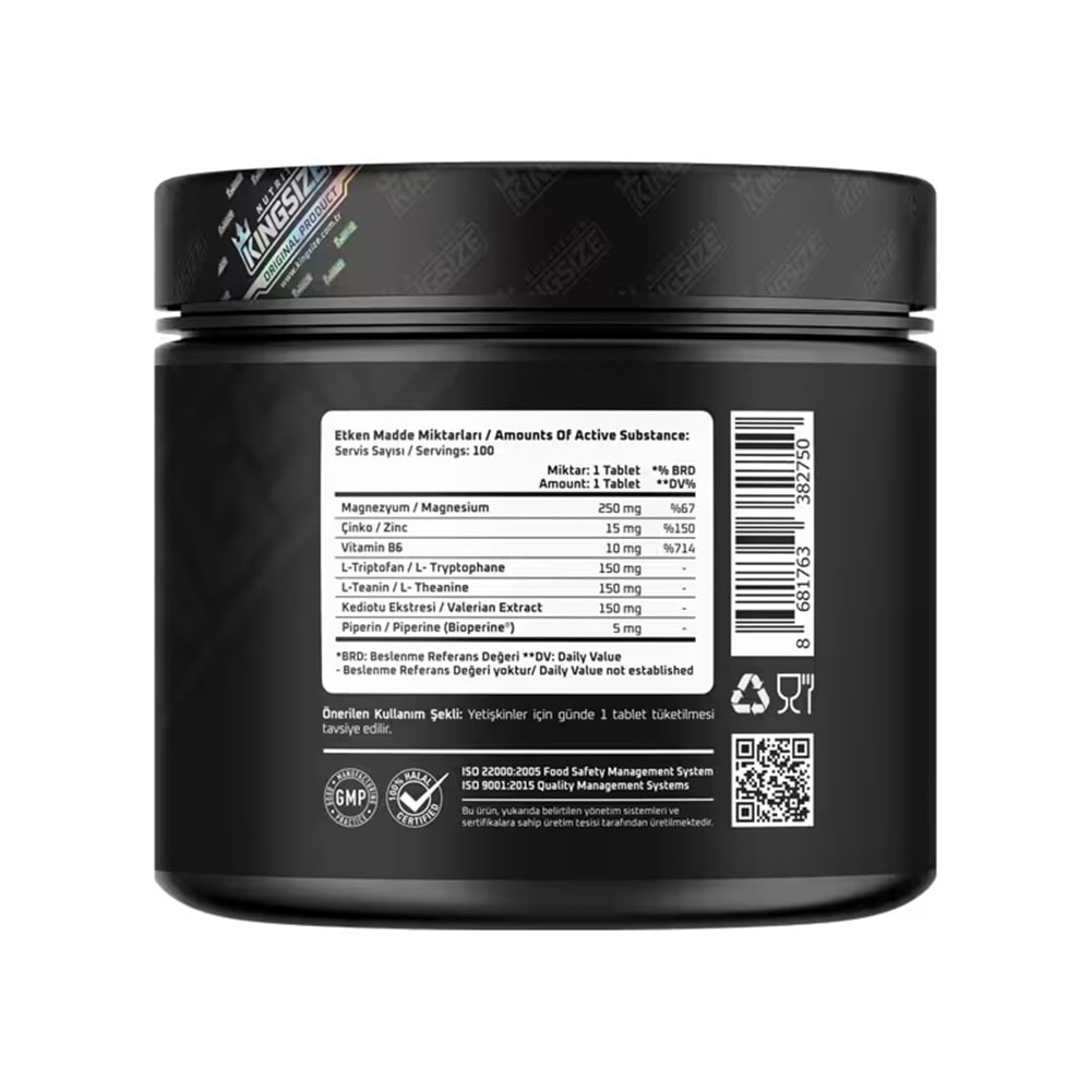 Kingsize Nutrition ZMA Complex 100 Tablet