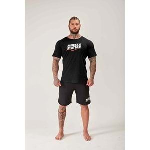 Muscle Station Oversized Gym Toughman T-shirt L Beden Siyah