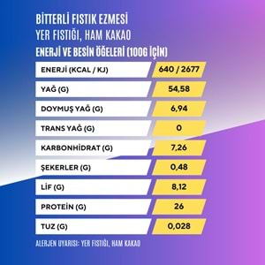 FİTEZME Bitterli Fıstık Ezmesi 650g