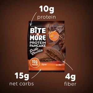 Bite More Protein Pancake 50 Gr x 12 Ad Double Çikolata