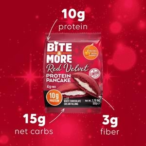 Bite More Protein Pancake 50 Gr x 12 Ad Red Valvet