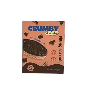 CRUMBY Pirinç Patlağı 3 Ad. x 45 gr Bitter Çikolatalı