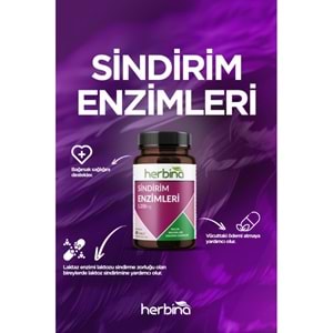 HERBİNA Sindirim Enzimleri (Bromelain-Lipaz-Proteaz) 60 Tablet