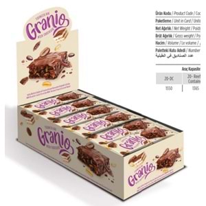 GRANIO Çikolatalı Tiramisu & Bisküvili Bar 24 x 40 Gr